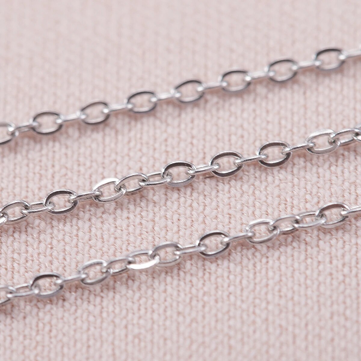 10 メートルステンレス鋼 O 形状薄いチェーン DIY ネ - Body Jewelry Necklace のレビューと価格