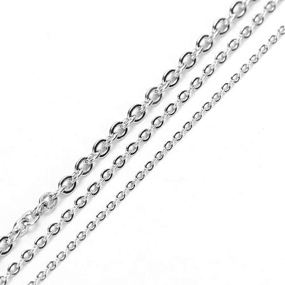 10 メートルステンレス鋼 O 形状薄いチェーン DIY ネ - Body Jewelry Necklace のレビューと価格