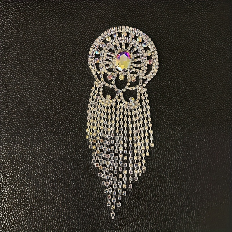 大型ウォータードロップタッセルダイヤモンドフラワーダイヤモン - Body Jewelry Dress のレビューと価格