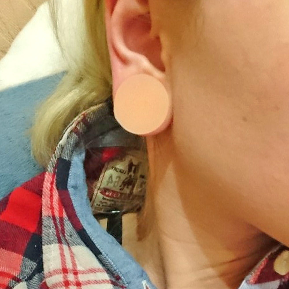 1 ペアシリコーン柔軟な厚い耳フレアプラグ固体肉トンネルビッ - Body Jewelry Gauge Sizes のレビューと価格