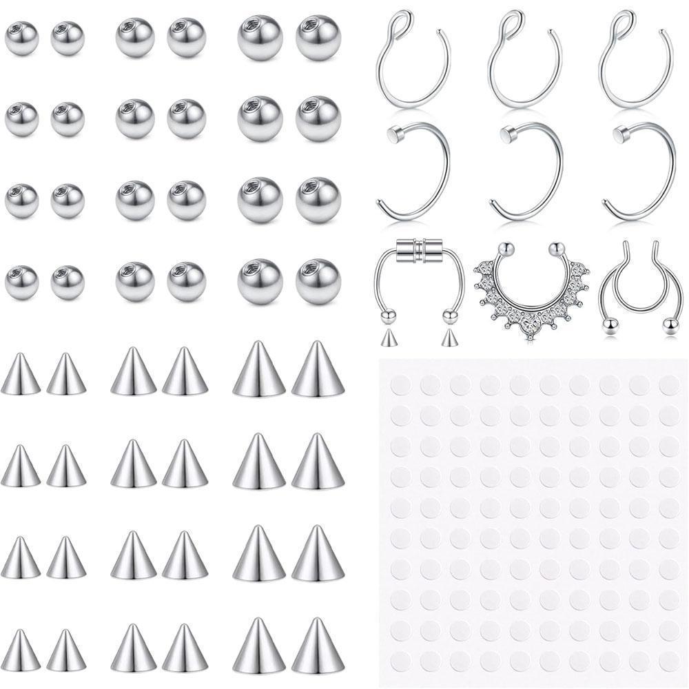 1-157個セット フェイクアイブロウリング フェイクリップ - Body Jewelry Replacement Ball のレビューと価格