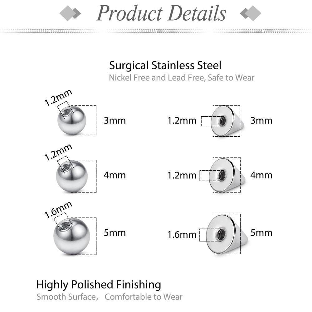 1-157個セット フェイクアイブロウリング フェイクリップ - Body Jewelry Replacement Ball のレビューと価格