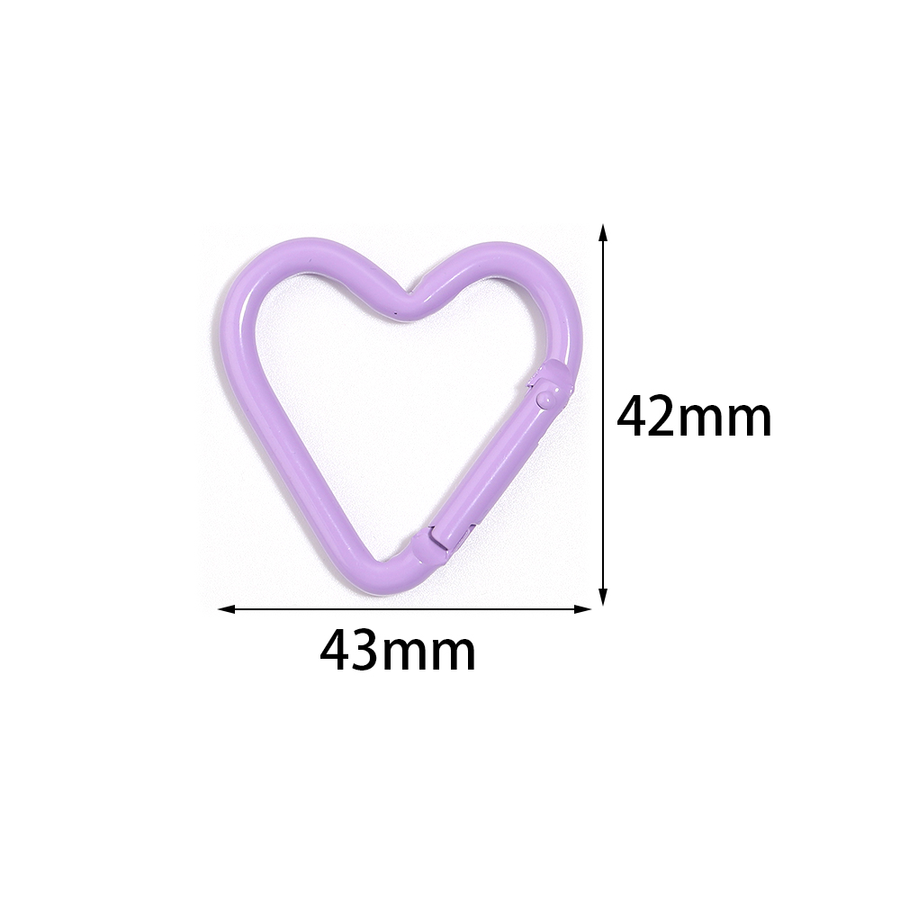 5 個のカラフルなハート型アルミ合金カラビナリングキーホルダ - Daith Heart Ring のレビューと価格