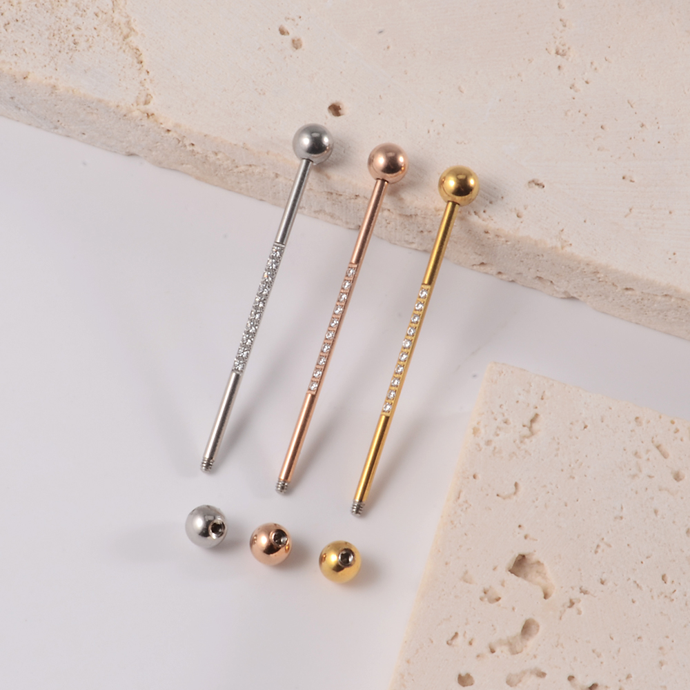1PC ステンレス鋼工業用バーベルロングブリッジマイクロ挿入 - Industrial Barbell Long のレビューと価格