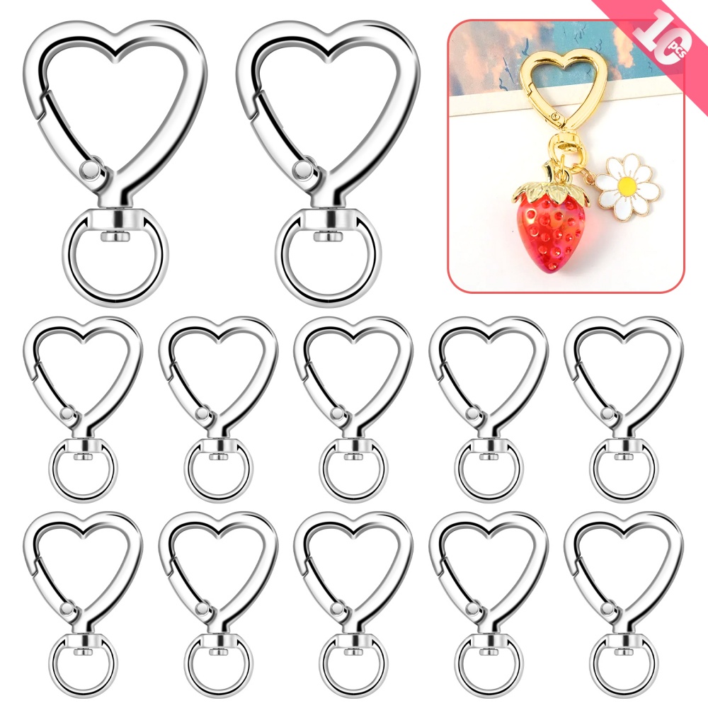 10個入り メタルハートロブスタークラスプ スイベルランヤー - Daith Heart Ring のレビューと価格