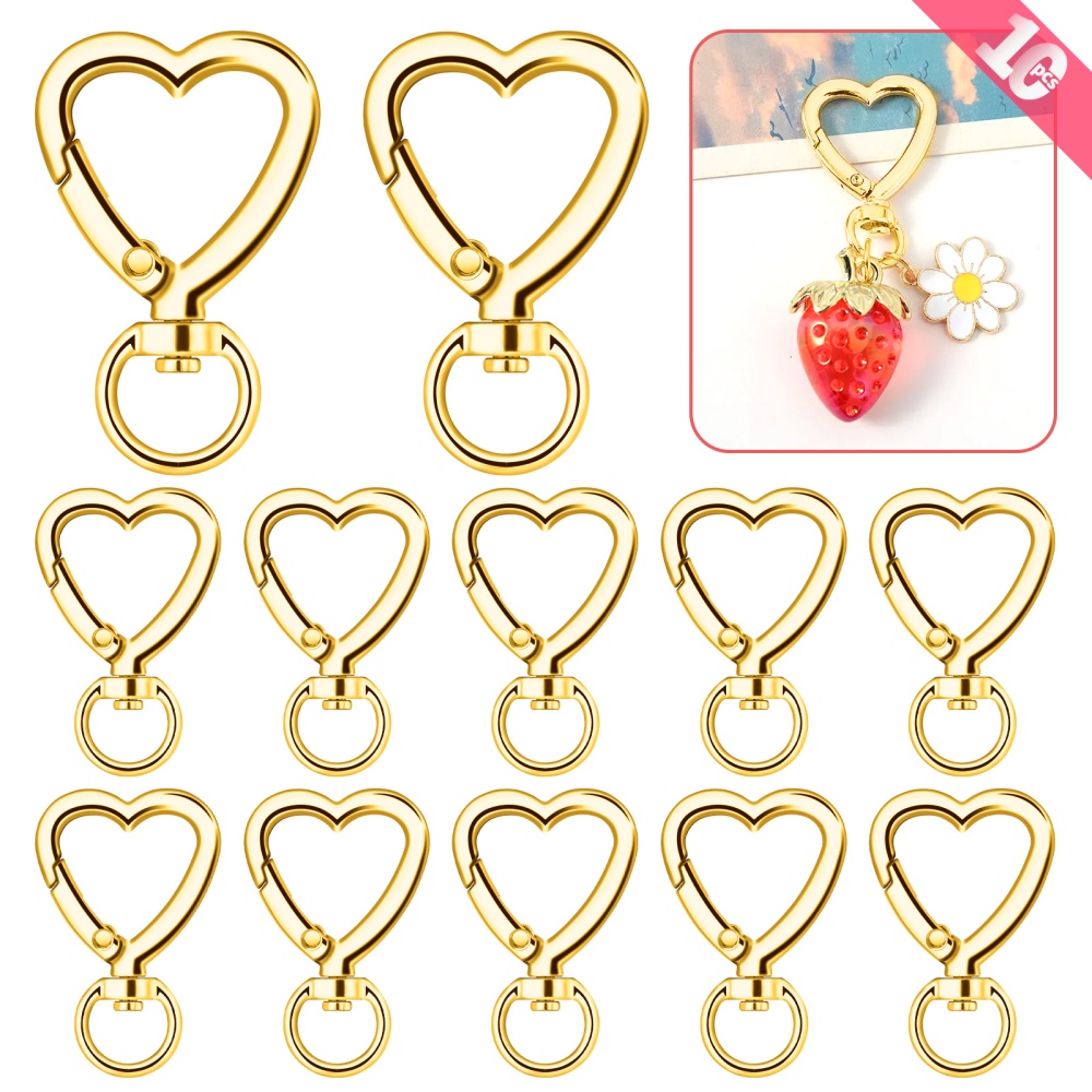 10個入り メタルハートロブスタークラスプ スイベルランヤー - Daith Heart Ring のレビューと価格