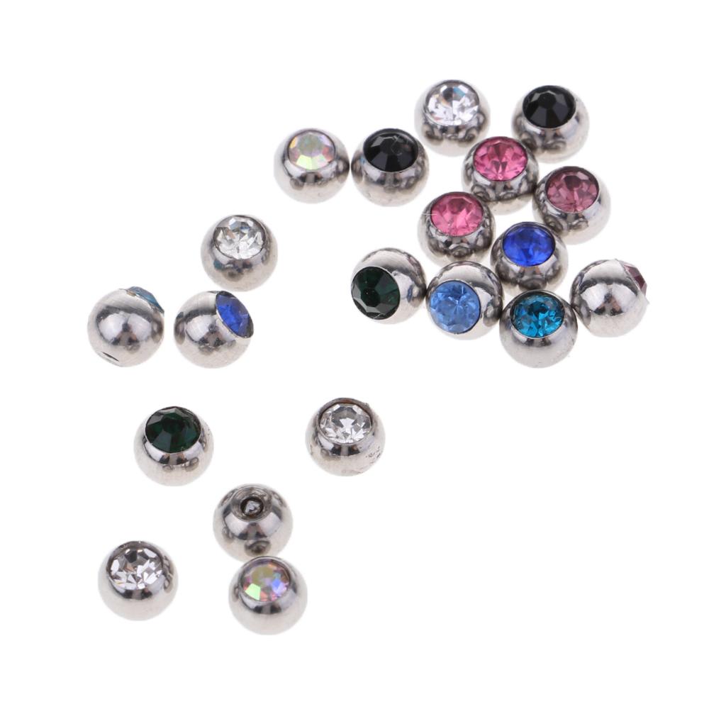 高品質ステンレス鋼ピアスボール交換用ミックスカラー、ピアスジ - Body Jewelry Replacement Ball のレビューと価格