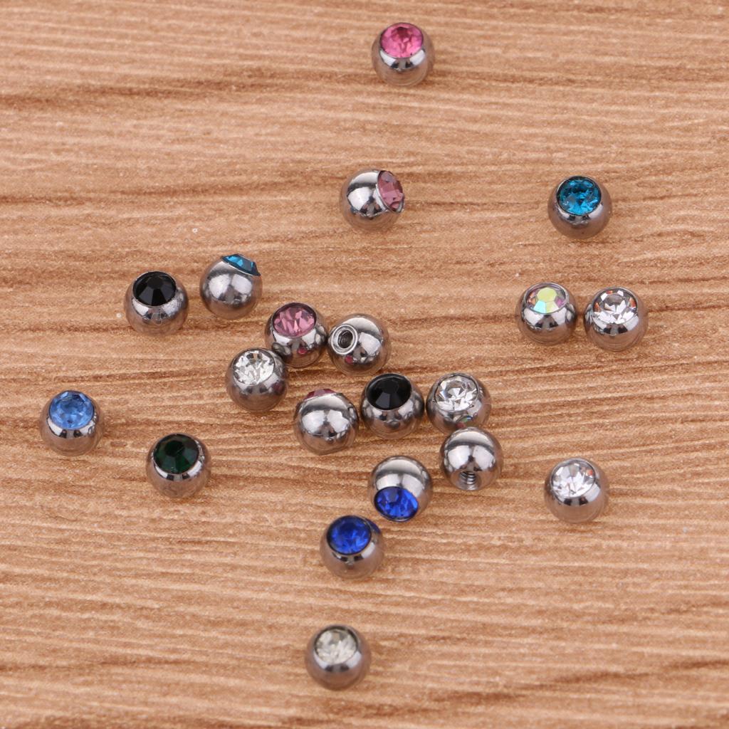高品質ステンレス鋼ピアスボール交換用ミックスカラー、ピアスジ - Body Jewelry Replacement Ball のレビューと価格