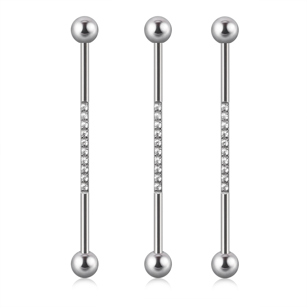 1/3 個ステンレス鋼工業用バーベルロングブリッジマイクロ挿 - Industrial Barbell Long のレビューと価格