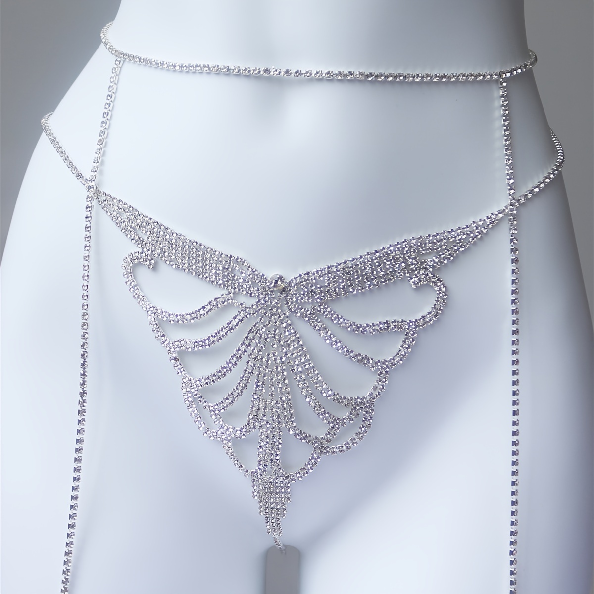 マルチレイヤーラインストーン、スパークリングウエストジュエリ - Body Jewelry Leg Chain のレビューと価格