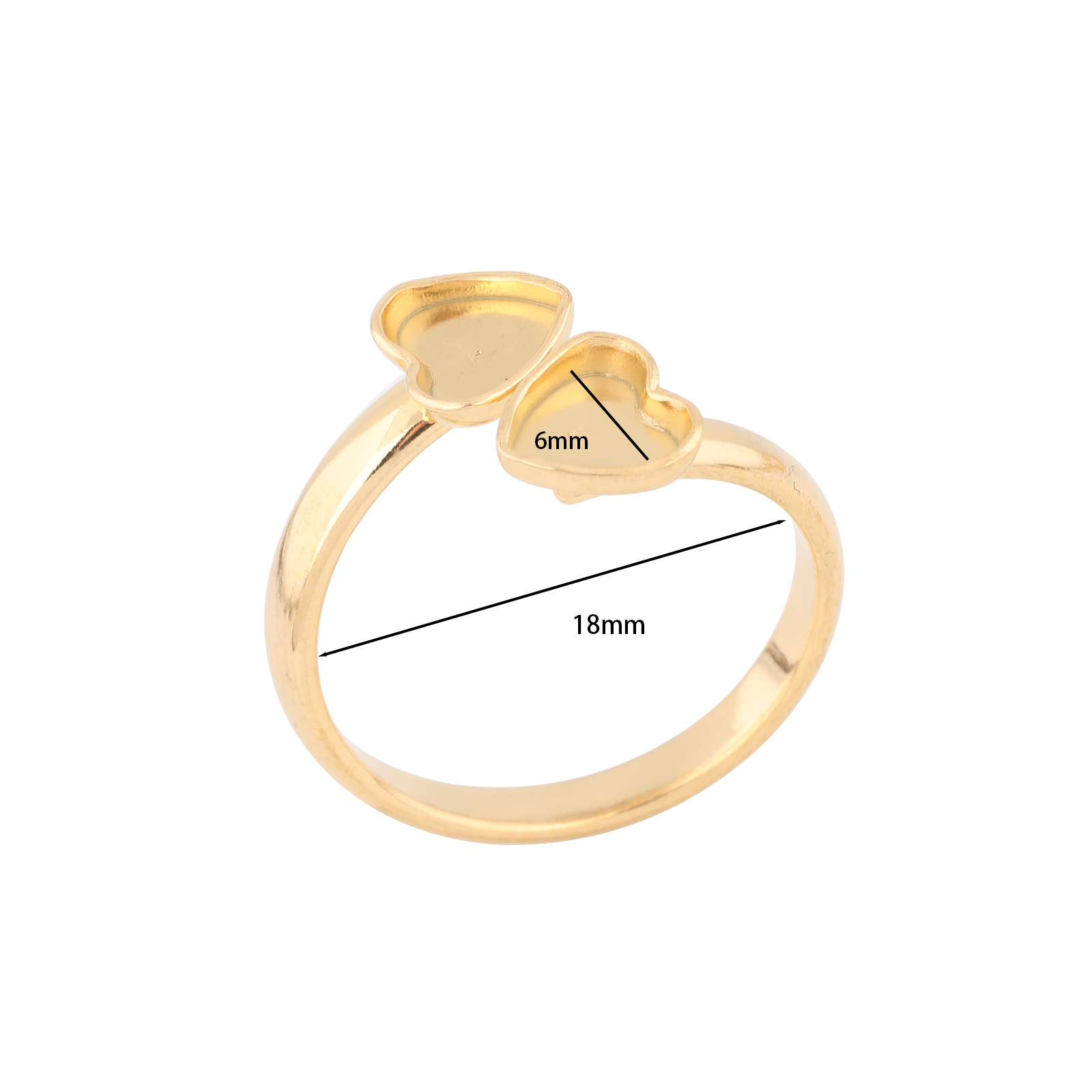 10 個ステンレス鋼ゴールドメッキフィット 6 ミリメートル - Daith Heart Ring のレビューと価格