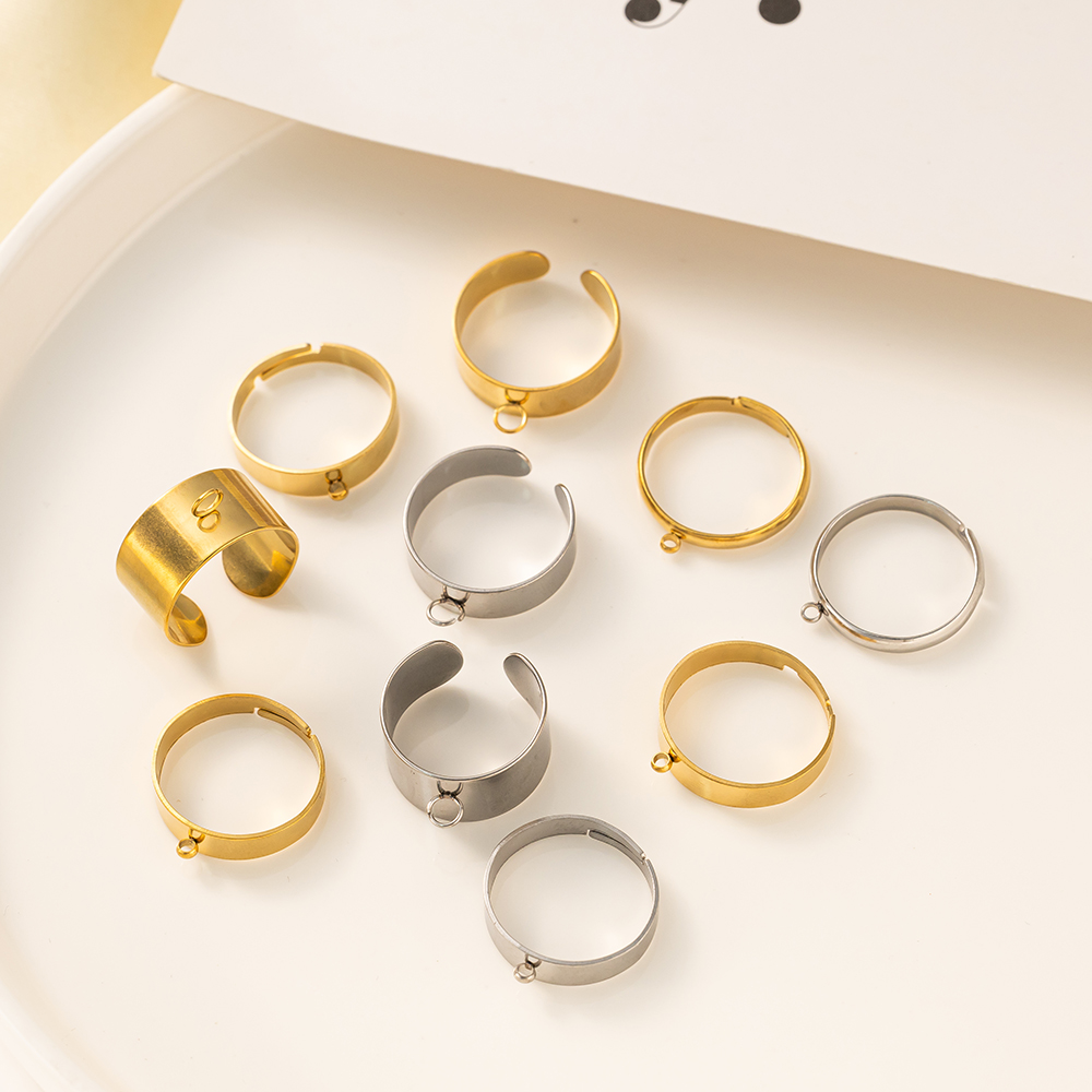 5 ピース/ロットステンレス鋼ゴールドカラーオープン調節可能 - Daith Heart Ring のレビューと価格