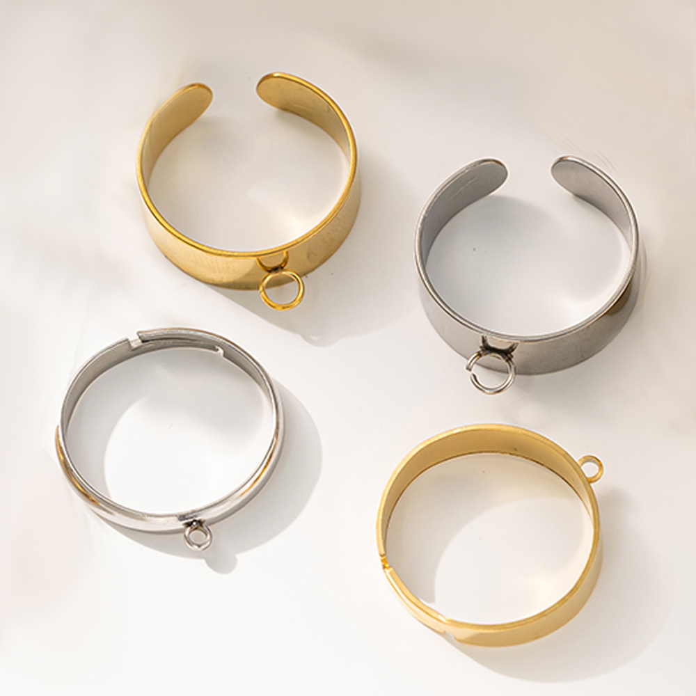 5 ピース/ロットステンレス鋼ゴールドカラーオープン調節可能 - Daith Heart Ring のレビューと価格