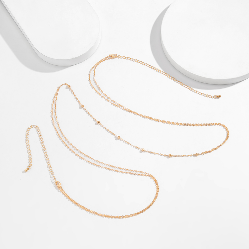 シンプルなクロスチェスト胸腹ボディチェーンネックレス女性用ウ - Body Jewelry Chest のレビューと価格