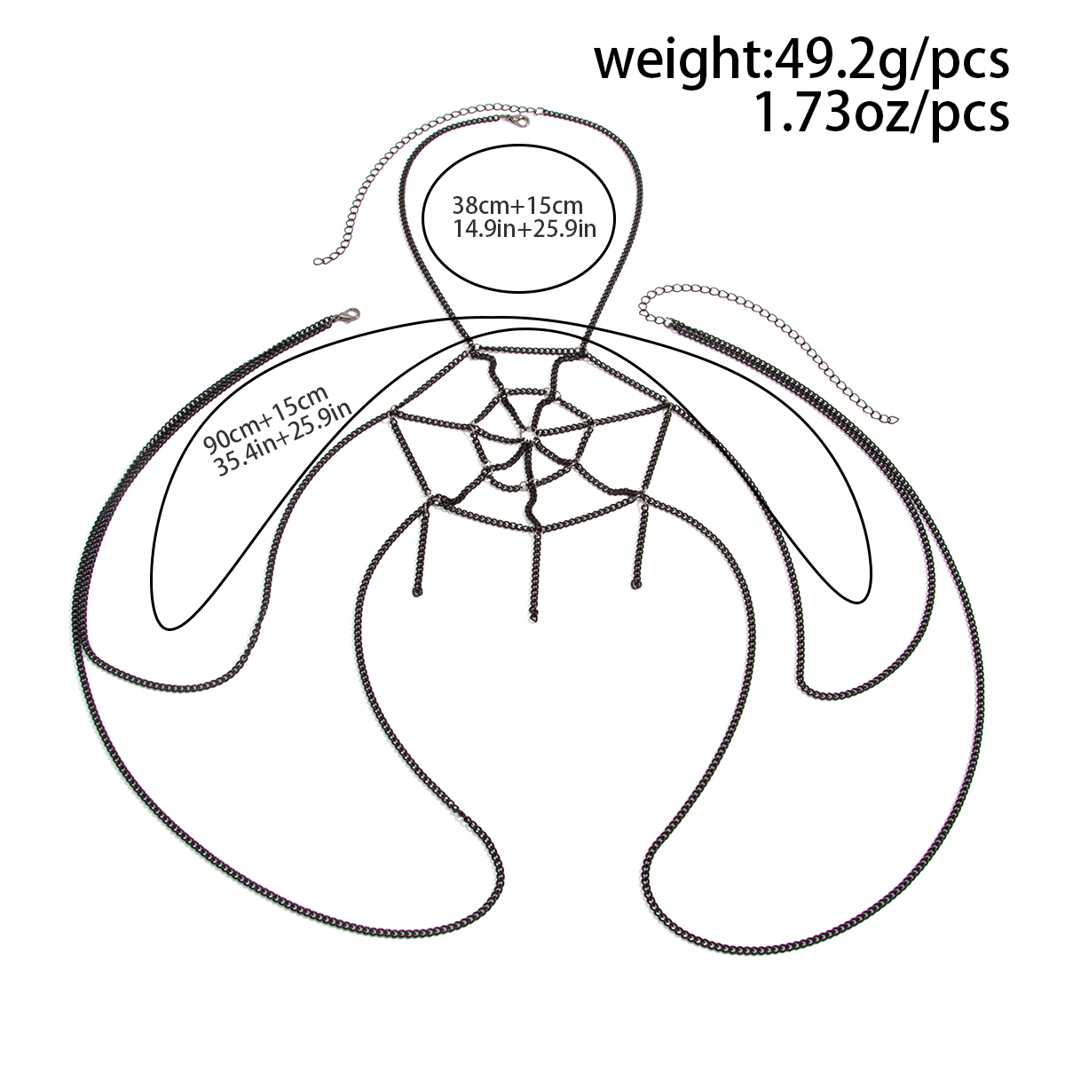 IngeSight.Z ハロウィン ゴス ブラックメタル ス - Body Jewelry Necklace のレビューと価格