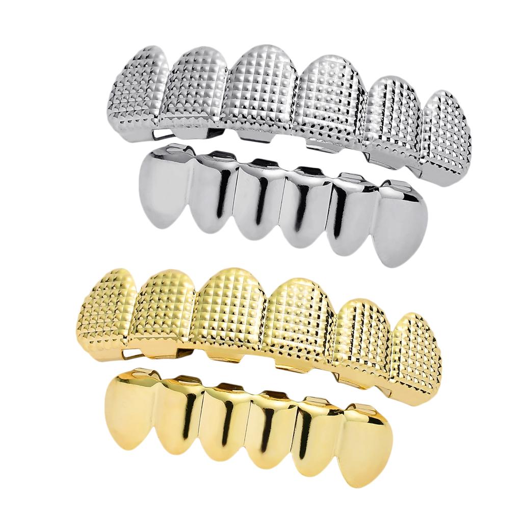 ヒップホップブレース 18K金メッキ グリルティース フラッ - Body Jewelry Videos のレビューと価格