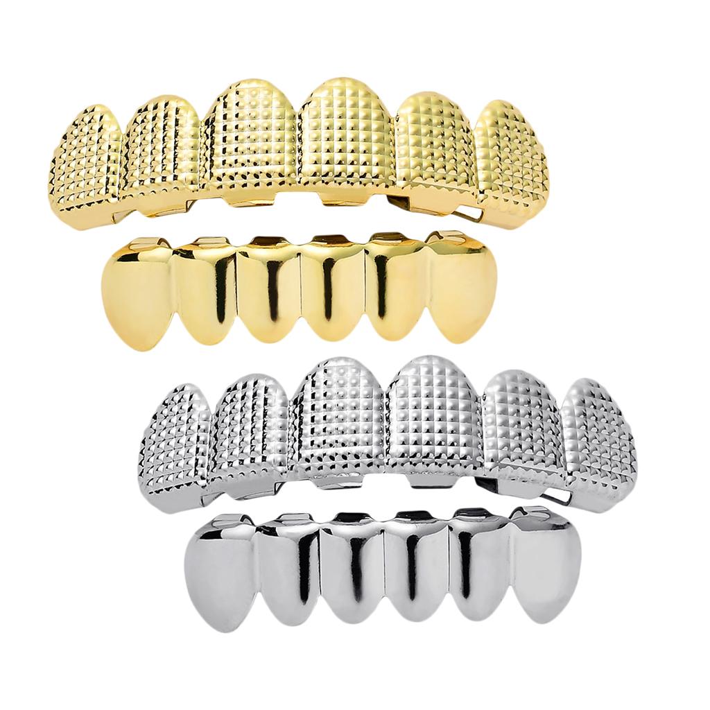 ヒップホップブレース 18K金メッキ グリルティース フラッ - Body Jewelry Videos のレビューと価格