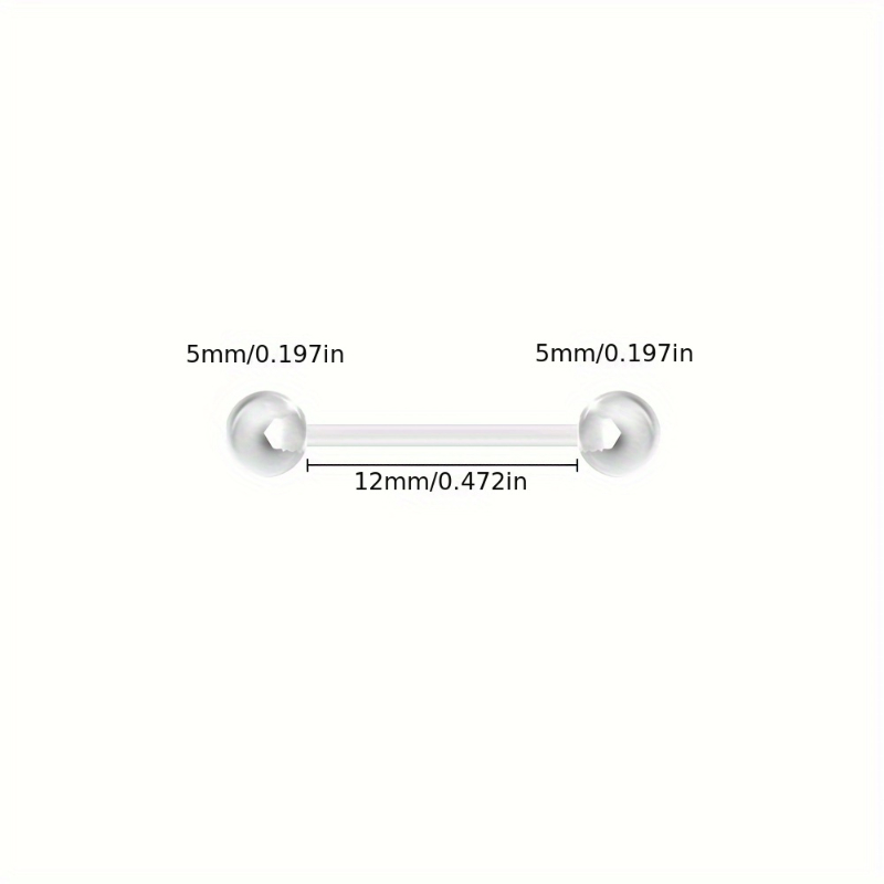 JKC ストア 10 個アクリルバーベルセット柔軟なクリアボ - Body Jewelry In Store のレビューと価格