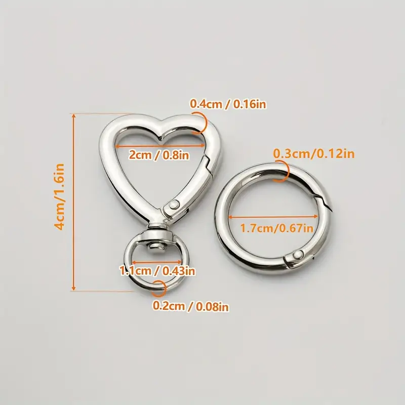5/10/20/40 セット ダブルオープニングスイベルキー - Daith Heart Ring のレビューと価格