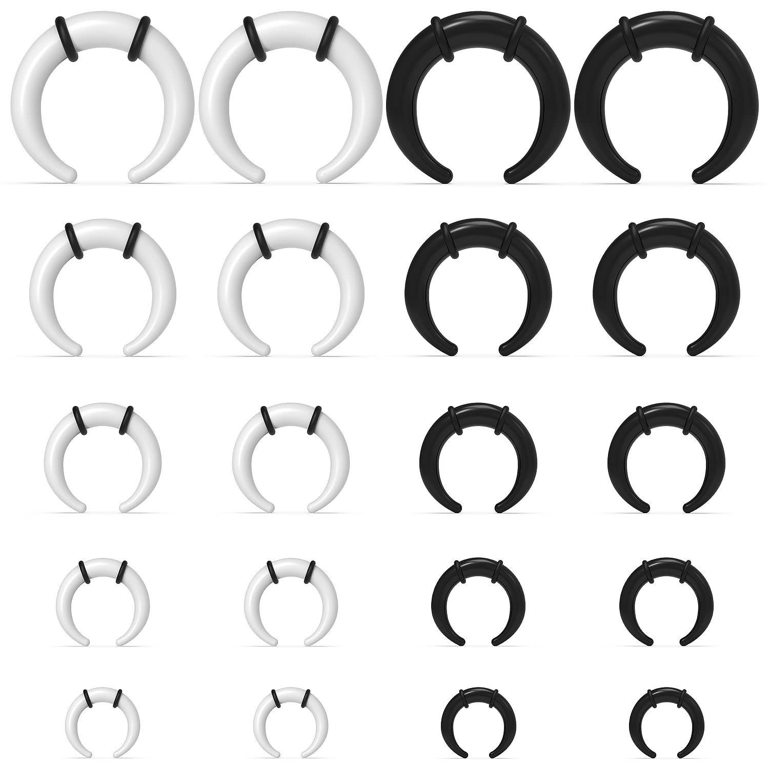 Cシェイプバッファローテーションリング、イヤーゲージ、エキス - Body Jewelry Gauges のレビューと価格