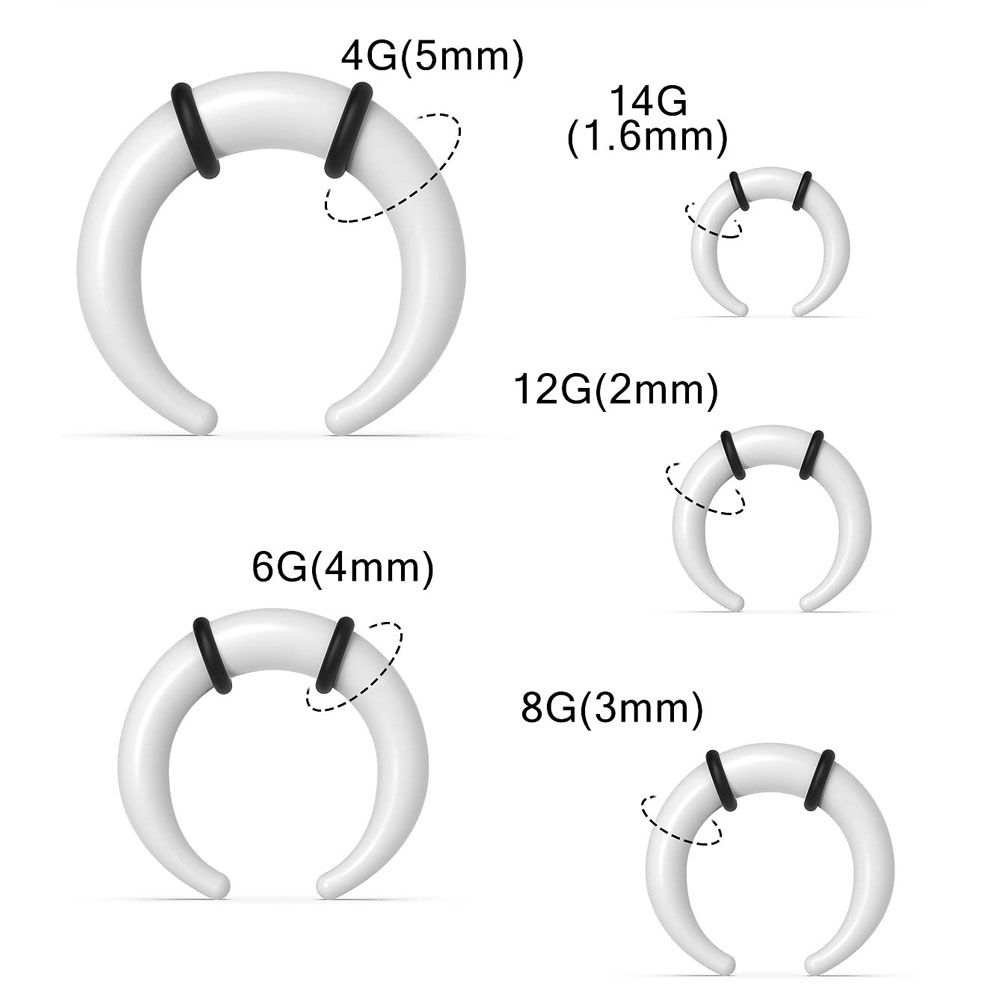 Cシェイプバッファローテーションリング、イヤーゲージ、エキス - Body Jewelry Gauges のレビューと価格